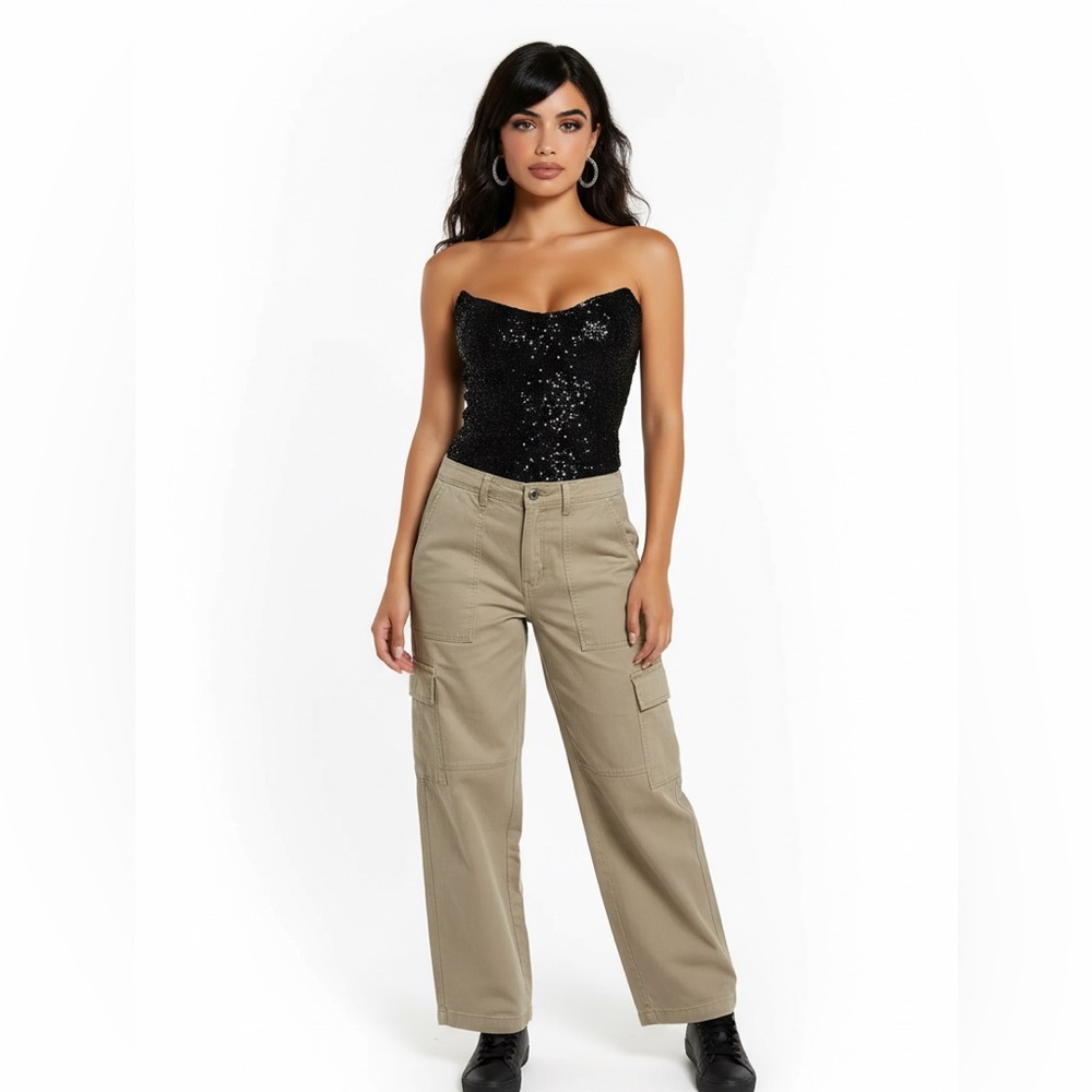 GAP Surplus Herringbone Twill Cargo Baker Pants - Olive Drab